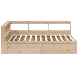 Bookcase Bed without Mattress 140x200cm Solid Wood Pine 3324460