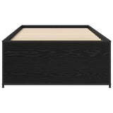 Bed Frame Black Oak 80 x 200 cm Engineered Wood 8009099
