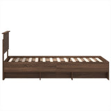 Bed Frame with Headboard Brown Oak 80 x 200 cm Engineered Wood 3408906