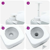 Portable Camping Toilet Grey and white 41.5 x 36.5 x 30 cm 42001438