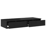 ZNTS Black Bed Drawers 75x36.5x16.5 cm Made from Engineered Wood 866964