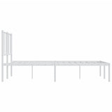 Metal Bed Frame without Mattress with Headboard White 120x200cm 352527
