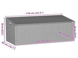 Garden Storage Box Beige 110x50x58 cm Poly Rattan 4104072