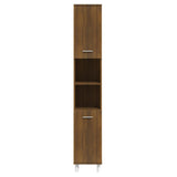 Bathroom Cabinet Brown Oak 30x30x179 cm Engineered Wood 825833