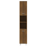 ZNTS Bathroom Cabinet Brown Oak 30x30x179 cm Engineered Wood 825833