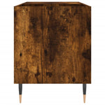 ZNTS Record Cabinet Smoked Oak 85x38x48 cm Engineered Wood 831697