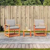 3 Piece Garden Lounge Set Wax Brown Solid Wood Pine 844663