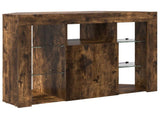 Corner LED TV Cabinet 100x40x68cm Smoked Oak Engineered Wood 889790