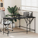 Desk Black 149x149x75 cm Engineered Wood 837582