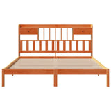 Bookcase Bed without Mattress Wax Brown 200x200 cm Solid Wood Pine 3321648