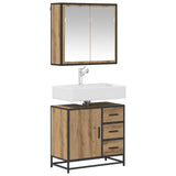 Bathroom Furniture Set 2 pcs Artisan Oak Engineered Wood 3402321