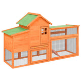 Chicken Coop Brown 186.5x58.5x113 cm Solid Wood Pine 172228