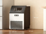 Commercial Ice Maker Machine, Freestanding Stainless Steel Ice Machine with Self-Cleaning, LCD T3398P553215