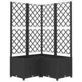 Garden Planter with Trellis Black 80x80x136 cm PP 318275