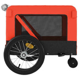 Pet Bike Trailer Orange and Black Oxford Fabric and Iron 93935