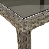 Garden Table Grey 250 x 100 x 75 cm Poly Rattan 362555