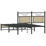 Bed Frame without Mattress Sonoma Oak 120x190 cm Small Double Engineered Wood 4106959