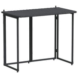Folding Garden Table Black 90x51x75 cm Poly Rattan 4108254