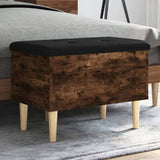 Storage Bench Smoked Oak 62x42x46 cm Engineered Wood 835072