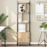 Bookcase with Door Sonoma Oak 44.5x30x154.5 cm Engineered Wood 833354