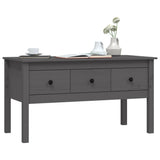 Coffee Table Grey 102x49x55 cm Solid Wood Pine 820943