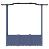 Raised Bed with Trellis and Roof Grey 164 x 40 x 142 cm PP 42032555
