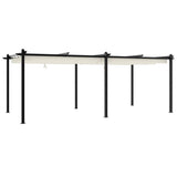 Garden Gazebo with Retractable Roof Cream 3x6 m Aluminium 3217061