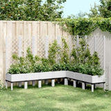 Garden Planter with Trellis White 200x160x142 cm PP 367944