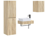 Bathroom Furniture Set 3 pcs Sonoma Oak 33 x 34.5 x 160 cm 3406055
