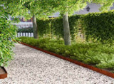Lawn Edging 50 pcs 103 x 10 cm Steel Rusty 8008447