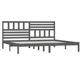 Bed Frame without Mattress Grey Solid Wood Pine 200x200 cm 3101045