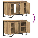 Bathroom Sink Cabinet with Storage Artisan Oak 91 x 35 x 60 cm 869181