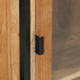Bathroom Wall Cabinet 40x30x90 cm Solid Wood Acacia and Iron 372745