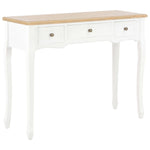 ZNTS Dressing Console Table with 3 Drawers White 280044