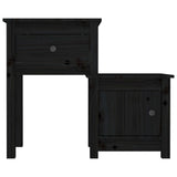 Bedside Cabinet 2 pcs Black 79.5x38x65.5 cm Solid Wood Pine 814548
