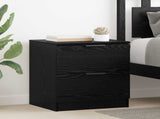 Bedside Cabinet 2 pcs Black Oak 45 x 39 x 50cm Engineered Wood 880509