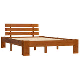 Bed Frame Honey Brown Solid pine wood and plywood Double Sturdy 283180