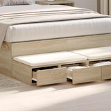 Bed Drawers Sonoma Oak 120 x 36.5 x 16.5 cm Engineered Wood 866941
