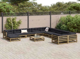 12 Piece Garden Sofa Set Impregnated Wood Pine 3299654