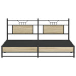 Bed Frame without Mattress Sonoma Oak 160x200 cm Engineered Wood 4106965