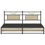 Bed Frame without Mattress Sonoma Oak 160x200 cm Engineered Wood 4106965