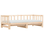 ZNTS Day Bed with Trundle without Mattress 90x190 cm Single Solid Wood 836162