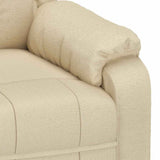 Recliner Chair Cream Fabric 348117