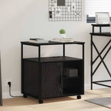 Cabinet with Charging Station Black Oak 61 x 46 x 67 cm 859830