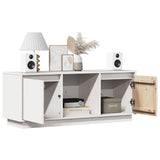 TV Cabinet White 110.5x35x44 cm Solid Wood Pine 814340