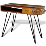 Reclaimed Solid Wood Desk with Iron Pin Legs 241641