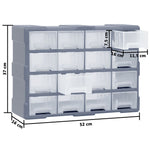 ZNTS Multi-drawer Organiser with 16 Middle Drawers 52x16x37 cm 149602