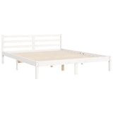 Bed Frame without Mattress White 160x200 cm Solid Wood Pine 3193867