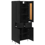 Highboard Black Oak 69.5 x 34 x 180 cm Engineered Wood 3416171