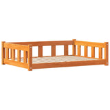 Dog Bed with Storage Wax Brown 100 x 70 x 28 cm Solid Pine Wood 869886